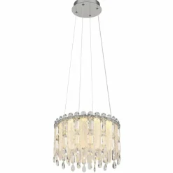 Klunka Suspension Luminaires Globo Lighting LED Chrome, 1 lumière, Télécommandes