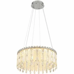 Klunka Suspension Luminaires Globo Lighting LED Chrome, 1 lumière, Télécommandes
