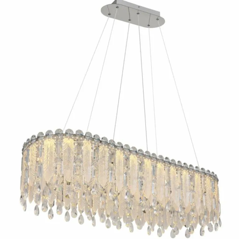 Klunka Suspension Luminaires Globo Lighting LED Chrome, 1 lumière, Télécommandes