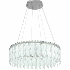 Klunka Suspension Luminaires Globo Lighting LED Chrome, 1 lumière, Télécommandes