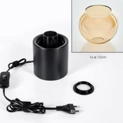 Koyoto Boule lumineuse, Lampe de bureau, Lampe à poser Ambre, 1 lumière