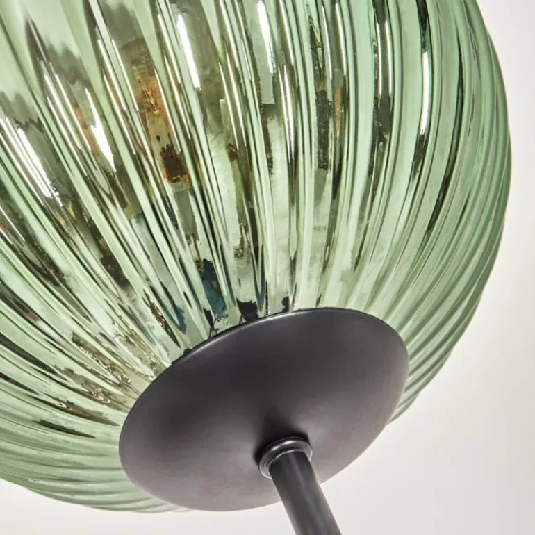 Koyoto Boule lumineuse, Lampadaire Bleu, Vert, Cuivré, 3 lumières