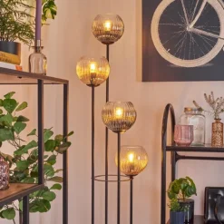 Koyoto Lampadaire 30 cm Ambre, Clair, Fumé, 4 lumières