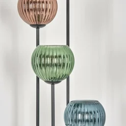 Koyoto Lampadaire 30 cm Bleu, Vert, Cuivré, 4 lumières