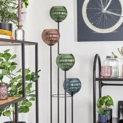 Koyoto Lampadaire 30 cm Bleu, Vert, Cuivré, 4 lumières