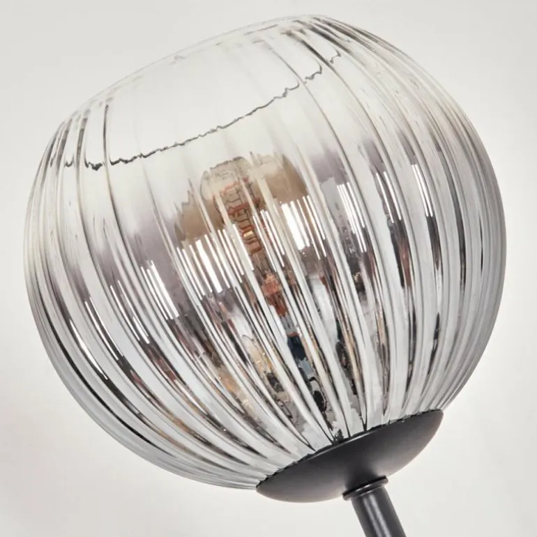 Koyoto Lampadaire 30 cm Bois foncé, Noir, 3 lumières