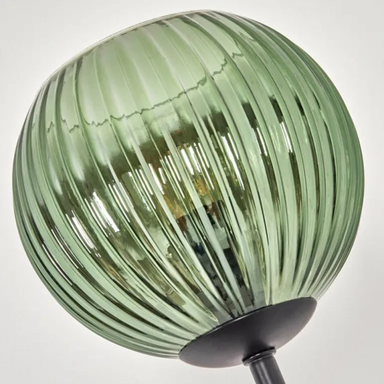 Koyoto Lampadaire 30 cm Bois foncé, Noir, 3 lumières