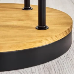 Koyoto Lampadaire 30 cm Bois foncé, Noir, 4 lumières