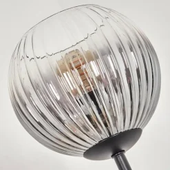 Koyoto Lampadaire 30 cm Bois foncé, Noir, 4 lumières