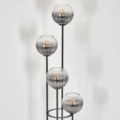 Koyoto Lampadaire 30 cm Clair, Fumé, 4 lumières