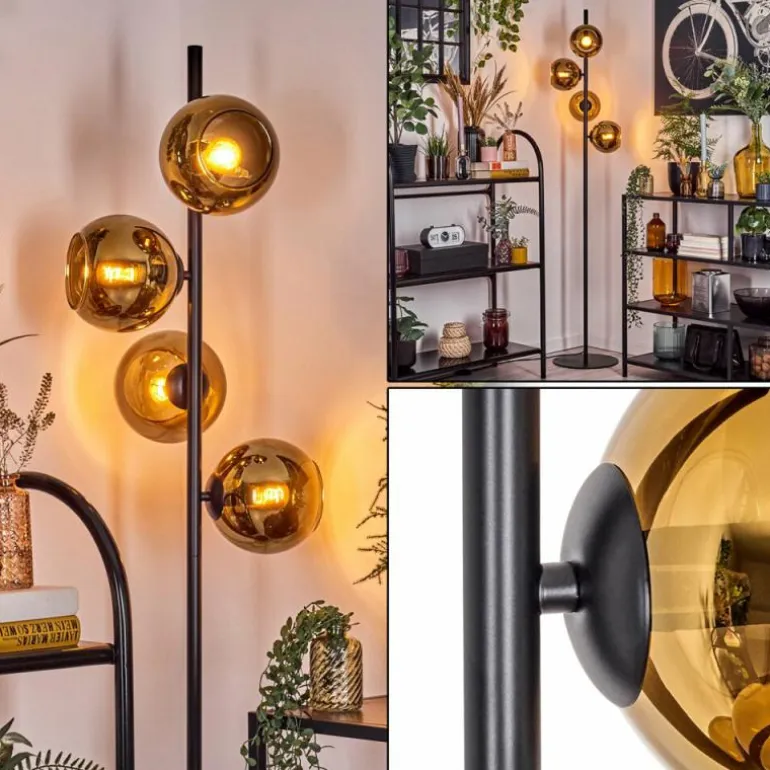 Koyoto Lampadaire 31 cm Or, 4 lumières