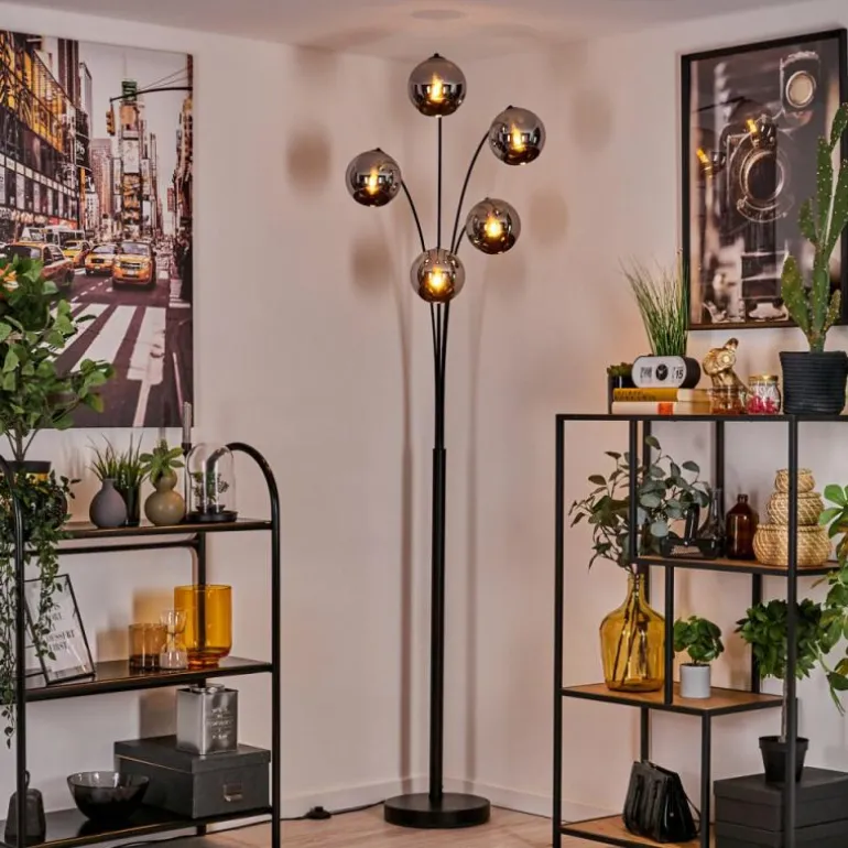 Koyoto Lampadaire Chrome, 5 lumières