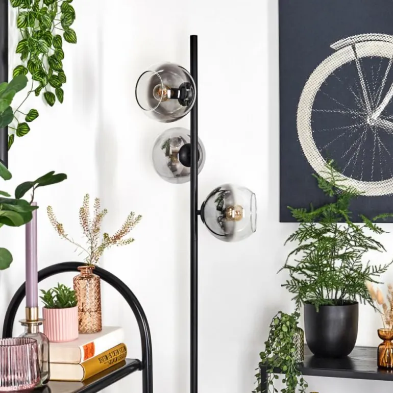 Koyoto Lampadaire Clair, Fumé, 3 lumières