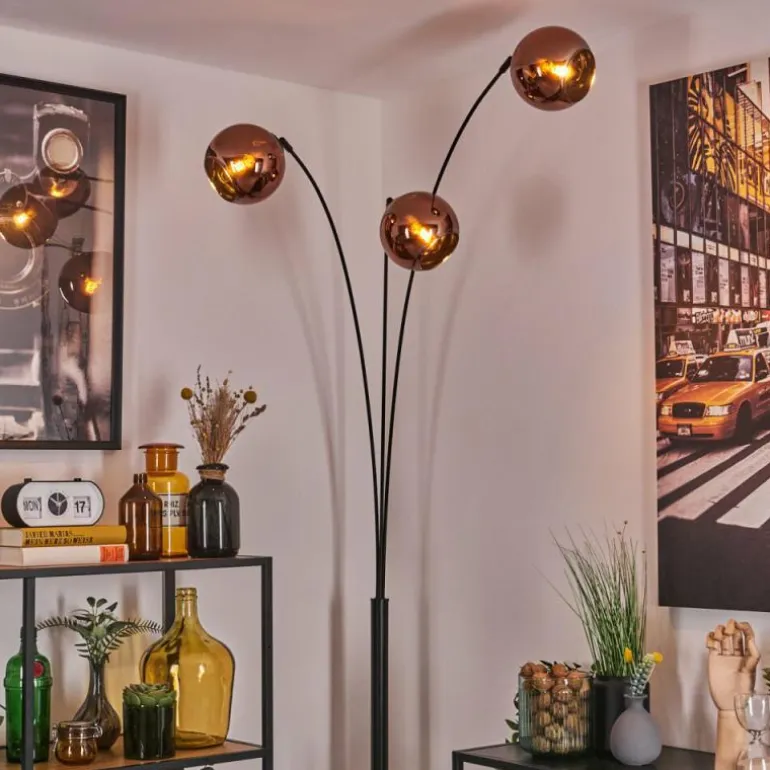 Koyoto Lampadaire Noir, 3 lumières