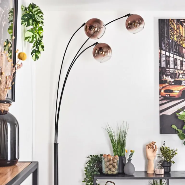 Koyoto Lampadaire Noir, 3 lumières