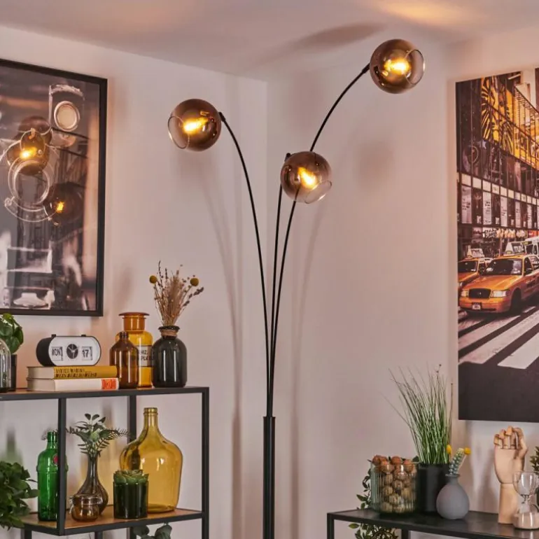 Koyoto Lampadaire Noir, 3 lumières