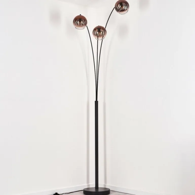 Koyoto Lampadaire Noir, 3 lumières