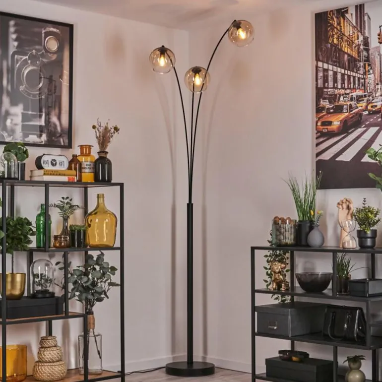 Koyoto Lampadaire Noir, 3 lumières