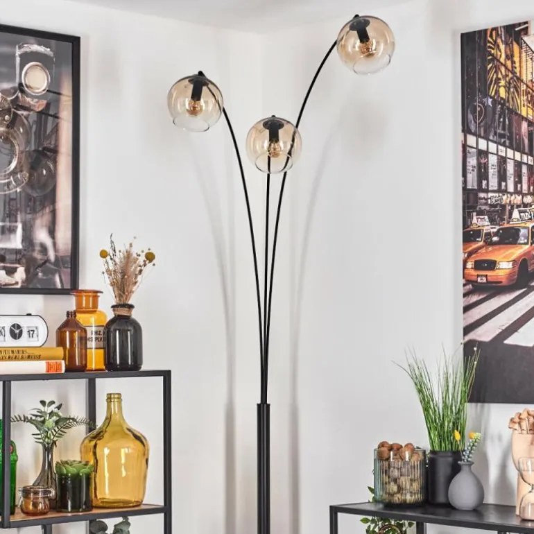 Koyoto Lampadaire Noir, 3 lumières