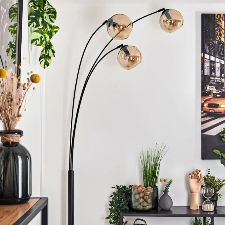 Koyoto Lampadaire Noir, 3 lumières
