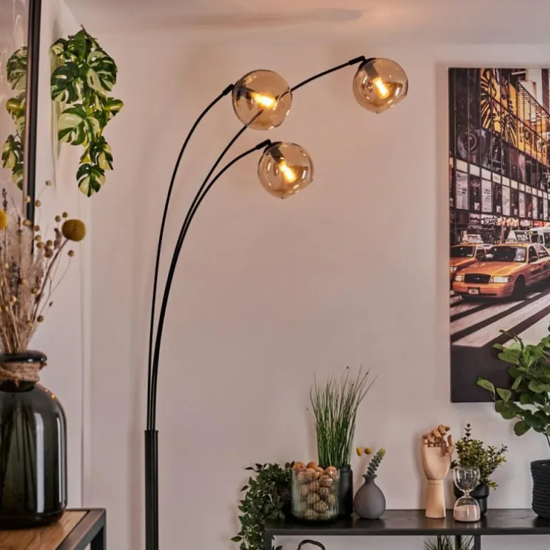Koyoto Lampadaire Noir, 3 lumières
