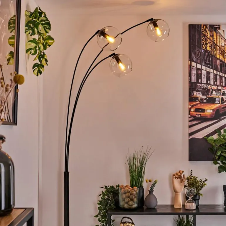 Koyoto Lampadaire Noir, 3 lumières