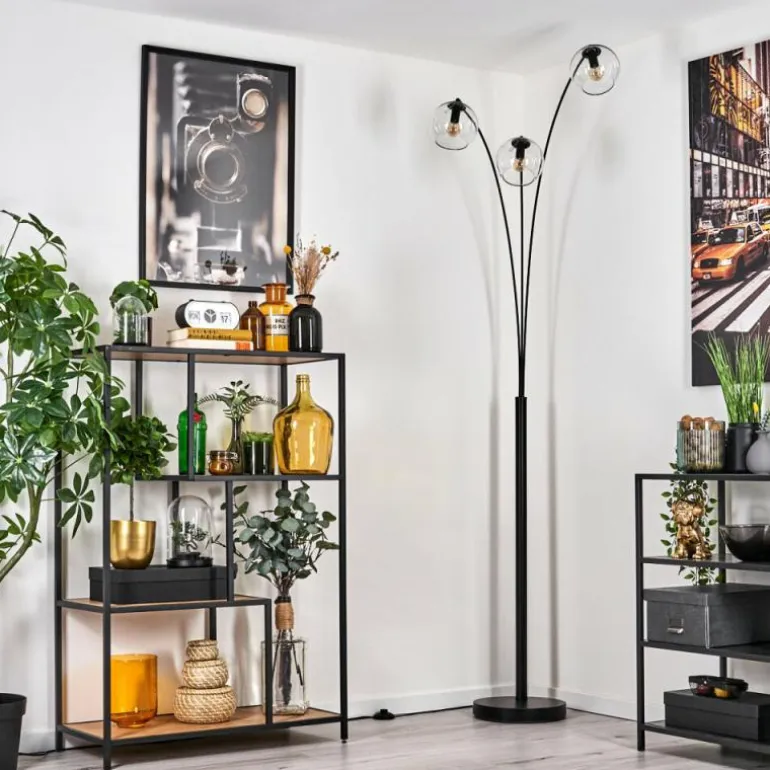 Koyoto Lampadaire Noir, 3 lumières