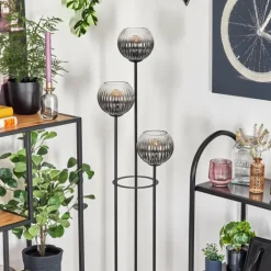 Koyoto Lampadaire Noir, 3 lumières