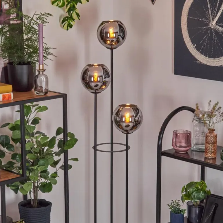 Koyoto Lampadaire Noir, 3 lumières