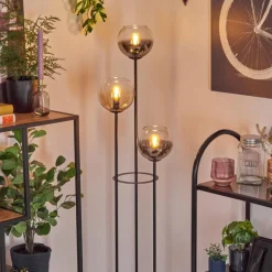 Koyoto Lampadaire Noir, 3 lumières