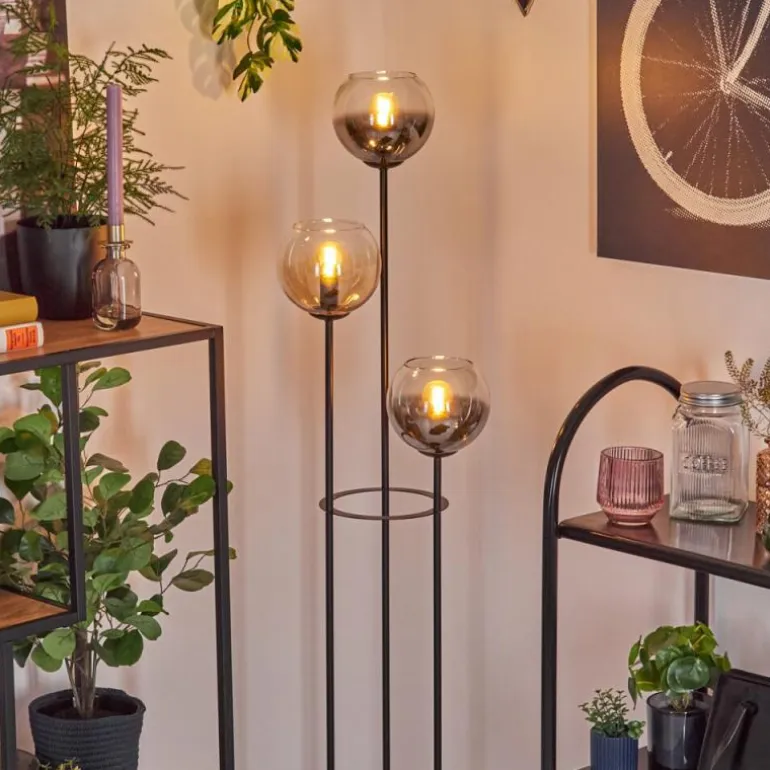 Koyoto Lampadaire Noir, 3 lumières