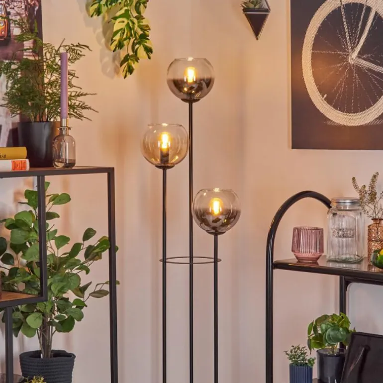 Koyoto Lampadaire Noir, 3 lumières