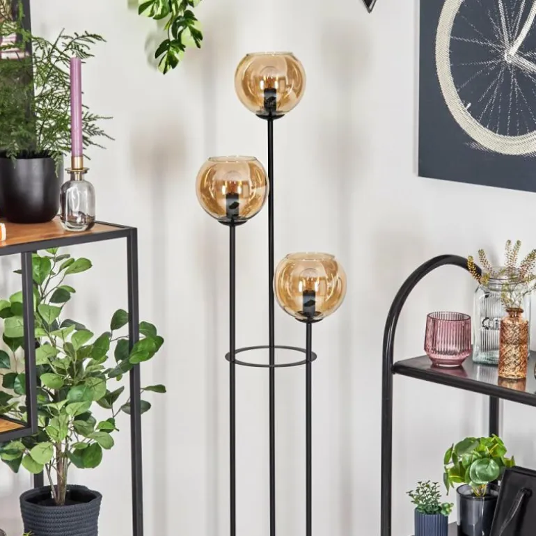 Koyoto Lampadaire Noir, 3 lumières