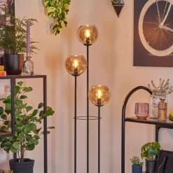 Koyoto Lampadaire Noir, 3 lumières