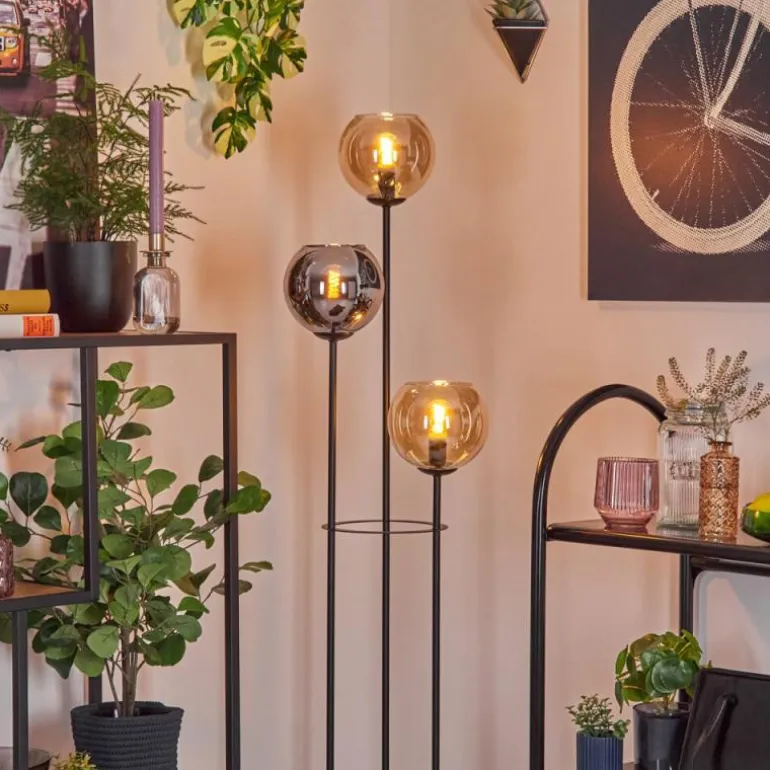 Koyoto Lampadaire Noir, 3 lumières
