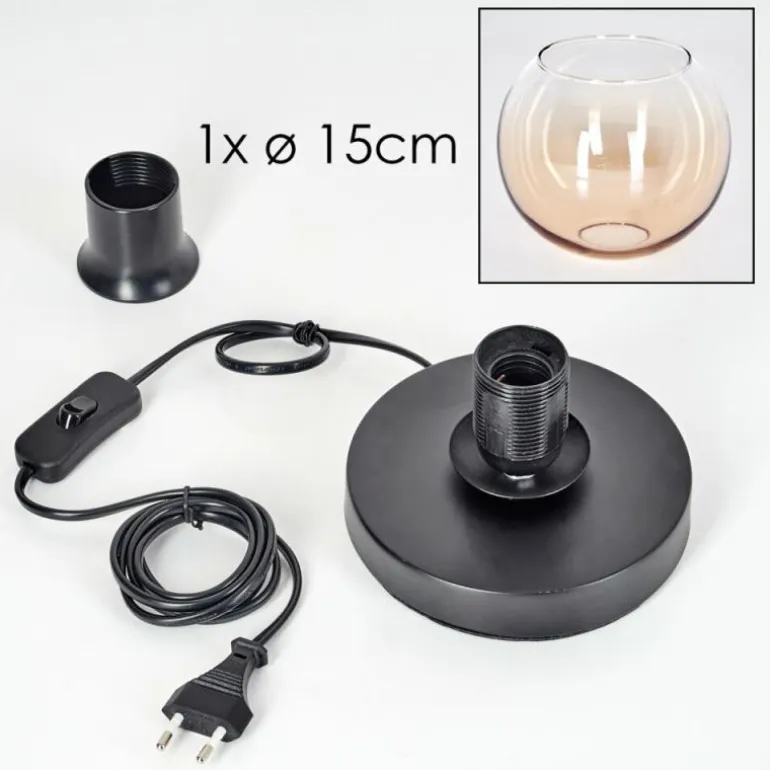 Koyoto Lampe à poser 15 cm Noir, 1 lumière