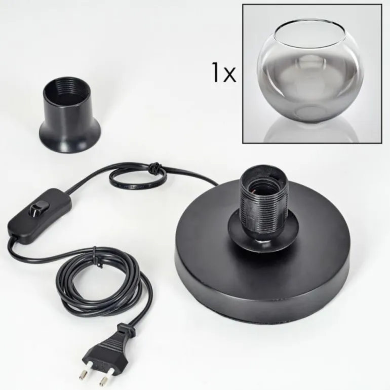 Koyoto Lampe à poser 15 cm Noir, 1 lumière