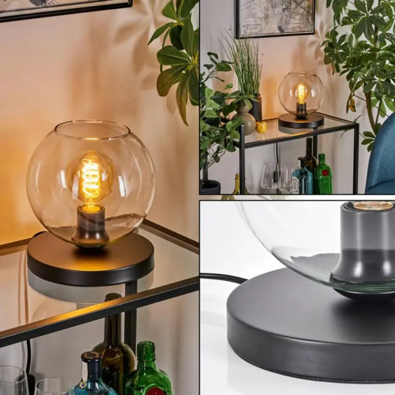 Koyoto Lampe à poser 20 cm Noir, 1 lumière