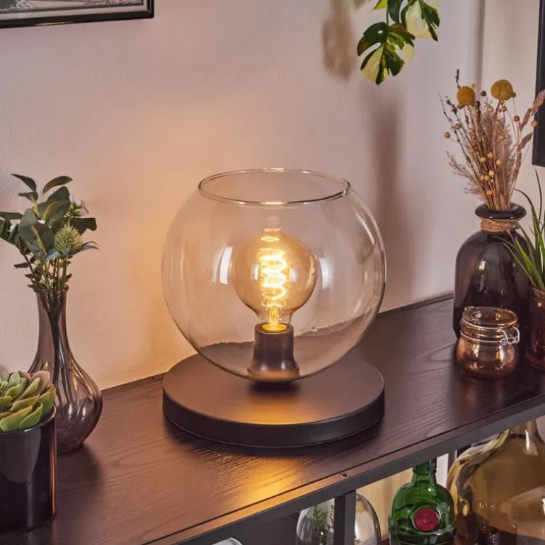 Koyoto Lampe à poser 25 cm Noir, 1 lumière