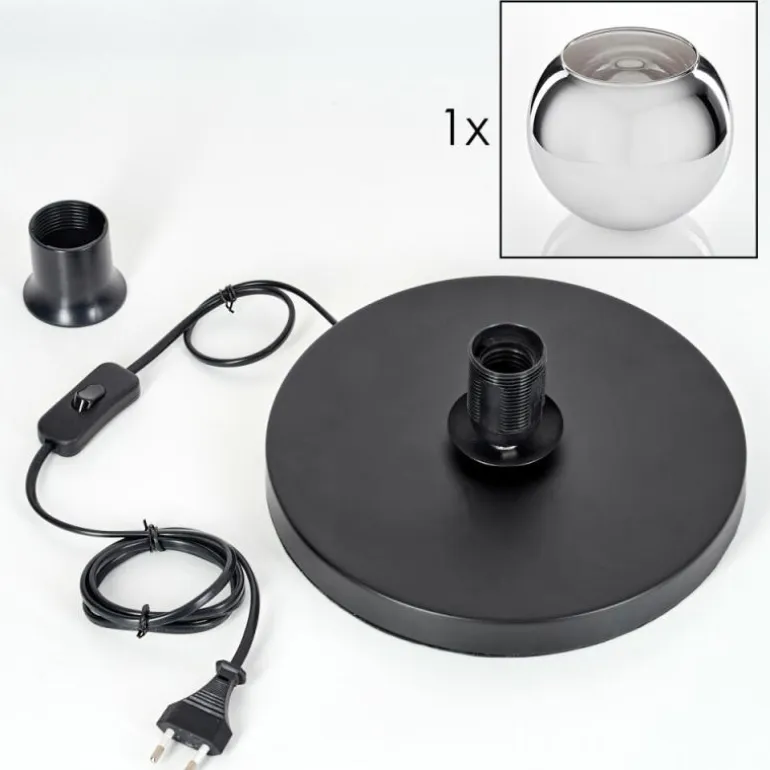 Koyoto Lampe à poser 25 cm Noir, 1 lumière