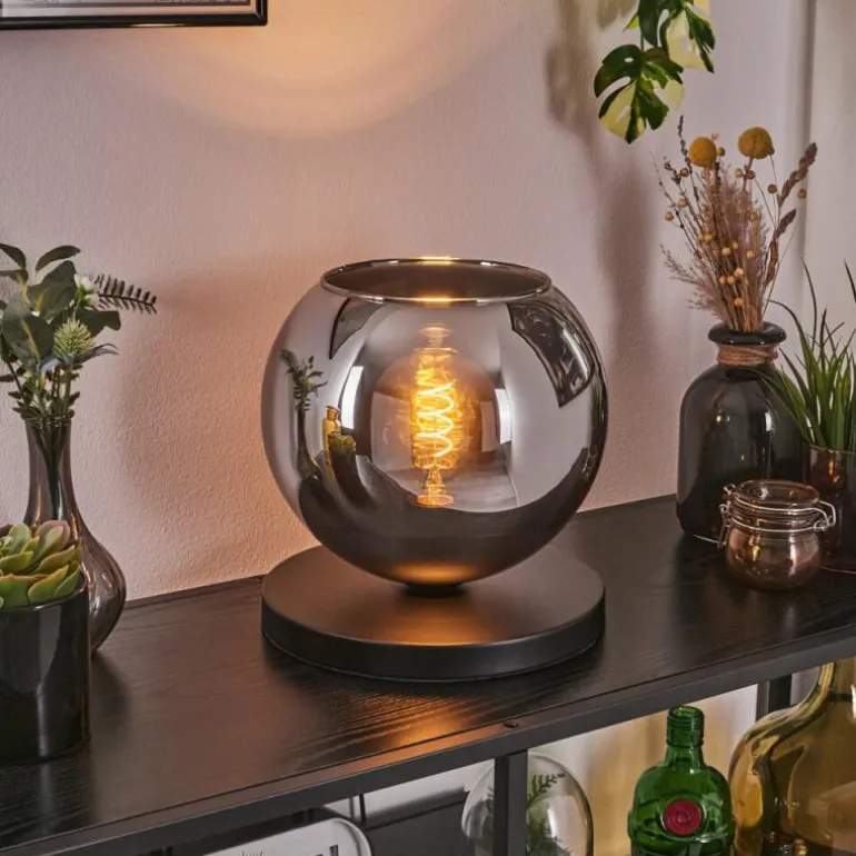 Koyoto Lampe à poser 25 cm Noir, 1 lumière
