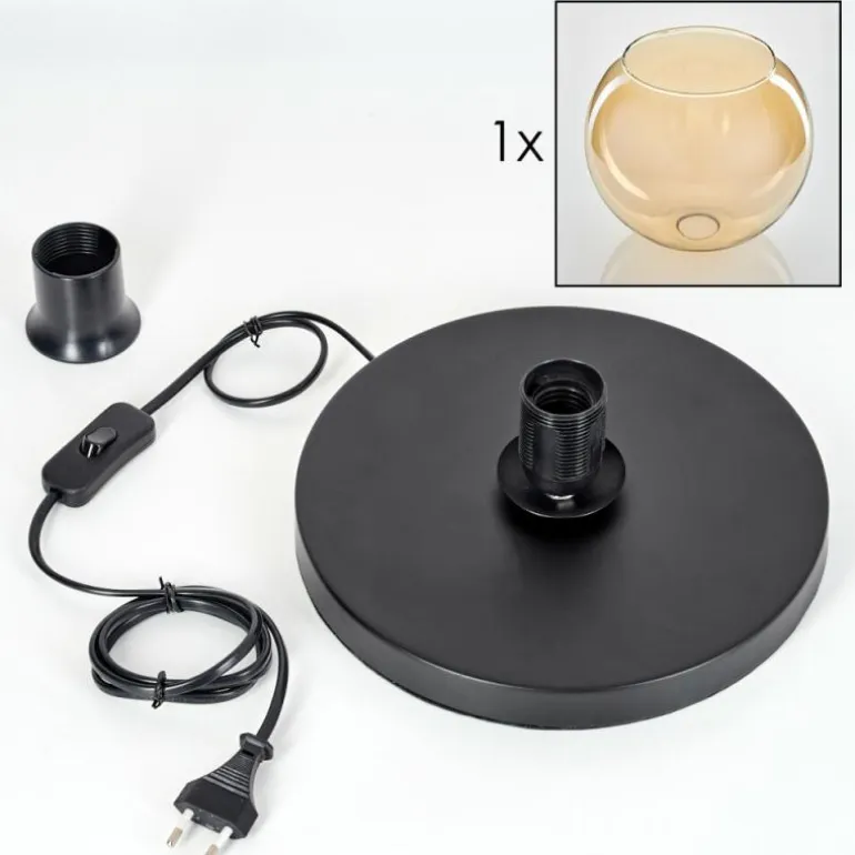 Koyoto Lampe à poser 25 cm Noir, 1 lumière