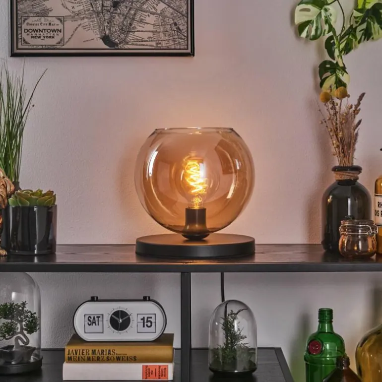 Koyoto Lampe à poser 25 cm Noir, 1 lumière