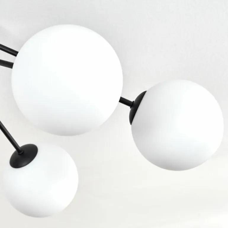 Koyoto Plafonnier, Boule lumineuse 15 cm Blanc, 6 lumières