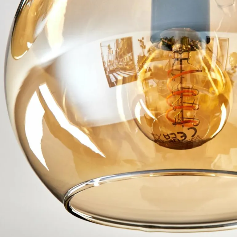 Koyoto Plafonnier, Boule lumineuse Ambre, 3 lumières