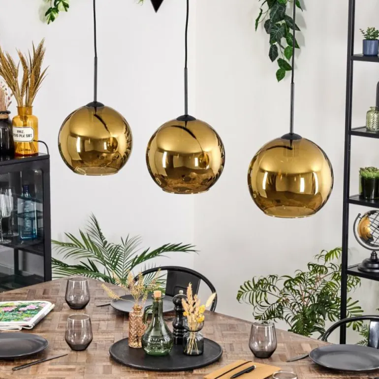 Koyoto Suspension, Boule lumineuse, Suspension Noir, 3 lumières
