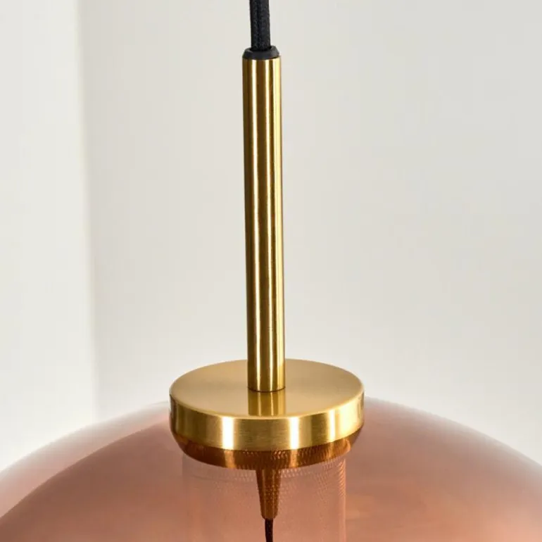 Koyoto Suspension, Boule lumineuse, Suspension Or, Noir, 1 lumière