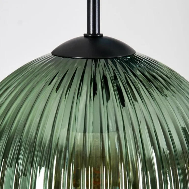 Koyoto Suspension, Boule lumineuse, Suspension grappe 45 cm Bleu, Vert, Cuivré, 5 lumières