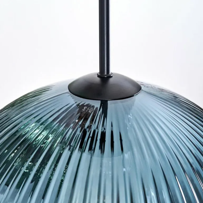 Koyoto Suspension, Boule lumineuse, Suspension grappe 30 cm Bleu, Or, Vert, 3 lumières