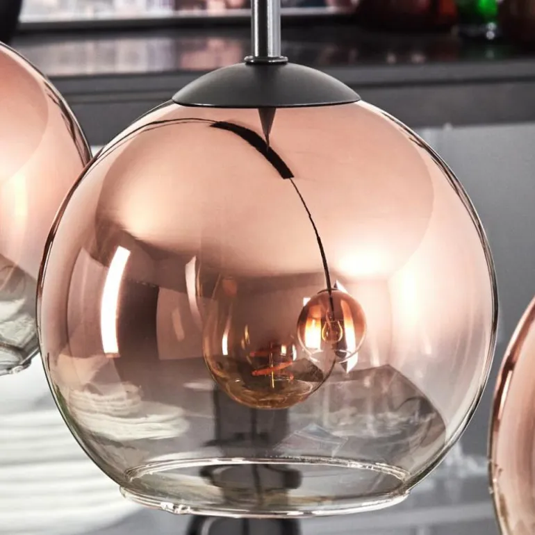 Koyoto Suspension Clair, Cuivré, 4 lumières